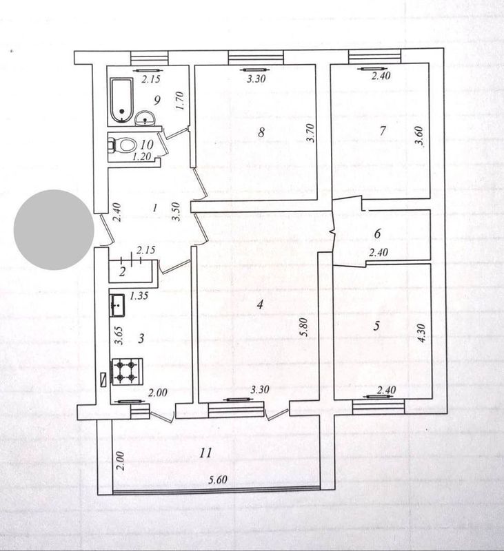 Продажа 4х-комнатной 86м2 на ул. Арифова /Ц-6 (кирпич)