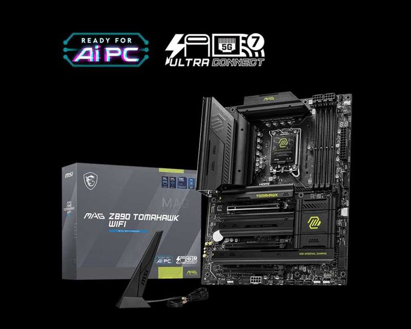 Новая материнская плата MSI MAG Z890 TOMAHAWK WIFI. Сокет LGA 1851.