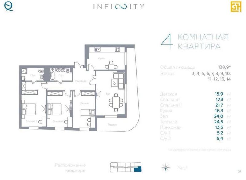 Продается каробка Ж/К INFINITY 4/8/14