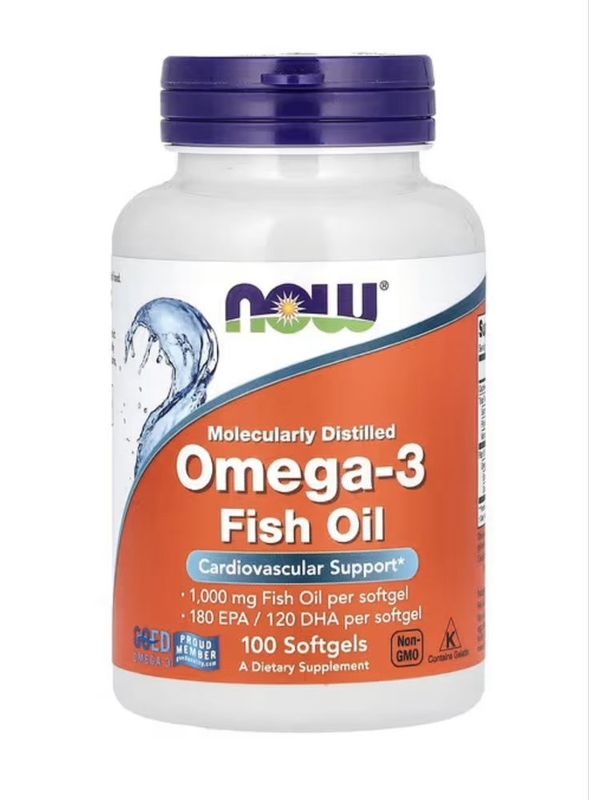 NOW Omega-3 100 капсула, 200 капсула