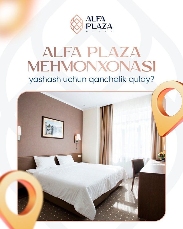 Alfa plaza hotel pokiza shinam arzon mehmonhona