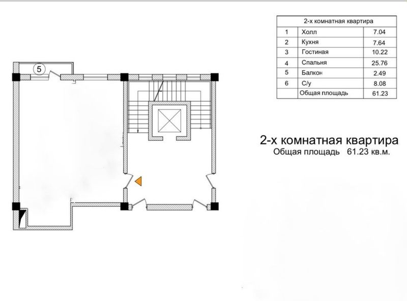 2/6/9 61м2 Буюк Ипак Йули Nikitina Residence кирпич коробка