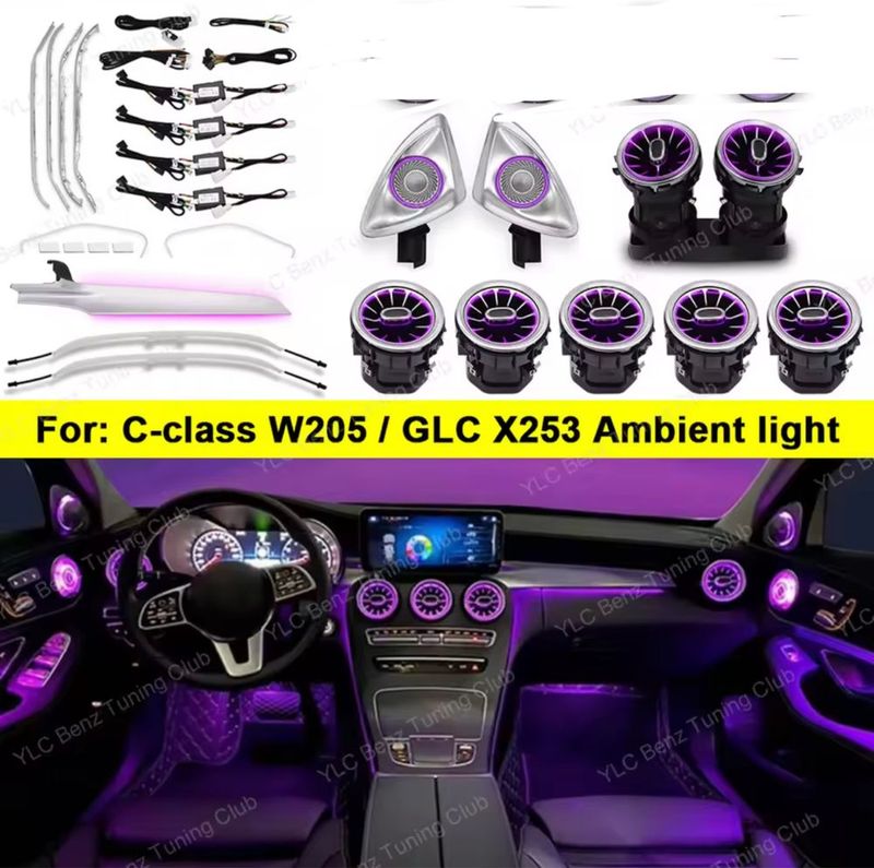 Mercedes GLC X253 Uchun Polniy Komplekt Salon led Mercedes GLC X253 Uchun Polniy Komplekt Salon led