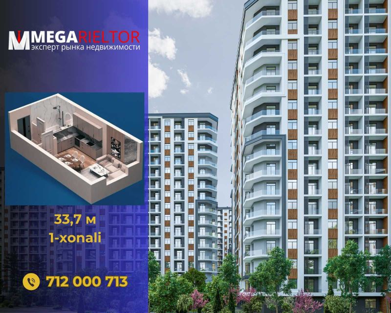 Do’mbirobod Residence – qulay va shinam 1-xonali kvartira siz uchun414