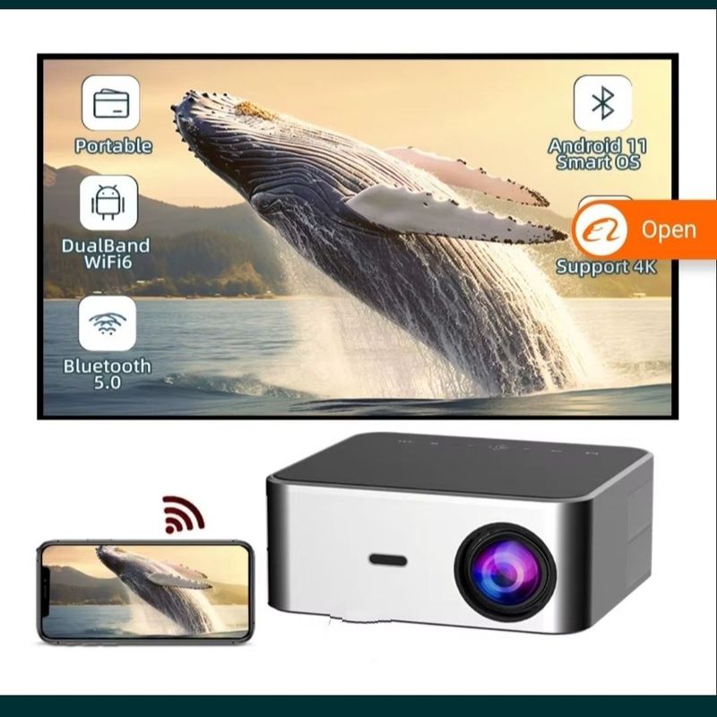Smart wifi Proektor A10 проектор android 11 Full HD Smart wifi Proektor A10 проектор android 11 Full HD