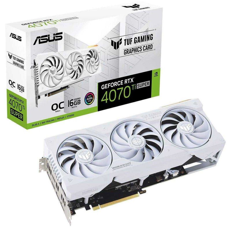 Видеокарта ASUS TUF GeForce RTX 4070 Ti SUPER GAMING OC White 16GB