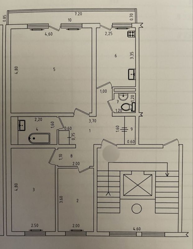 Юнусабад 14 - 3/1/9 без ремонта 72м²