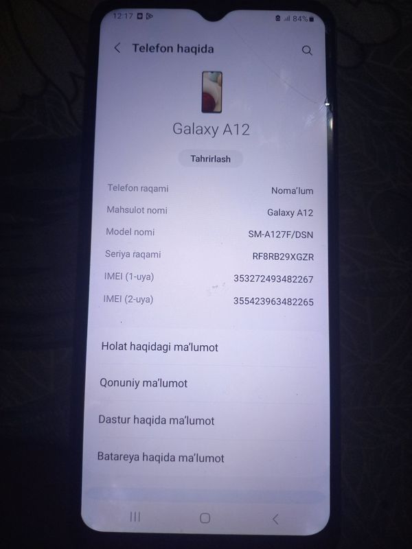 Samsung A 12 sotiladi