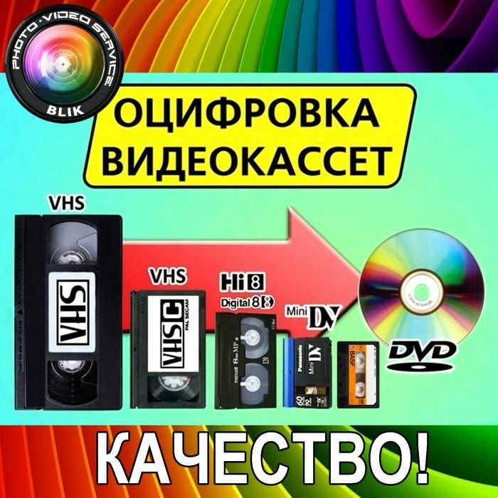 Оцифровка. Запись Кассет на DVD, на флешку. Можно Uzcard