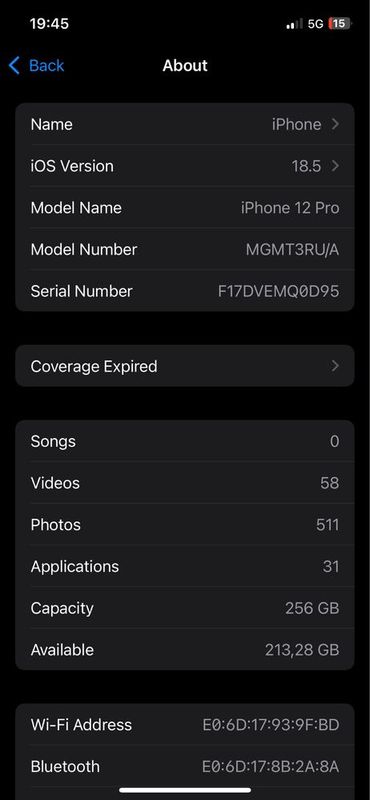 Iphone 12 pro 256 talik holati ideal Iphone 12 pro 256 talik holati ideal