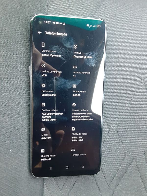 realmi 6. 4./128gb abmen ham bor iphone8.8pluslarga . Realni oladiganl