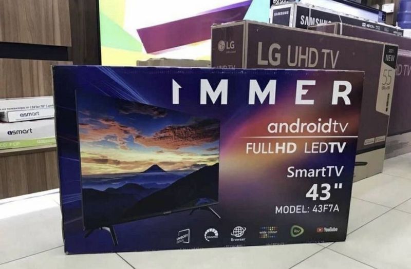 Телевизор IMMER 43 SmartTv + Бесплатная Доставка по городу