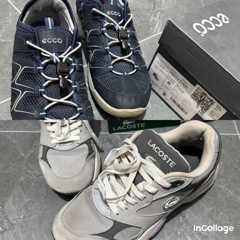 кроссовки Ecco и Lacoste