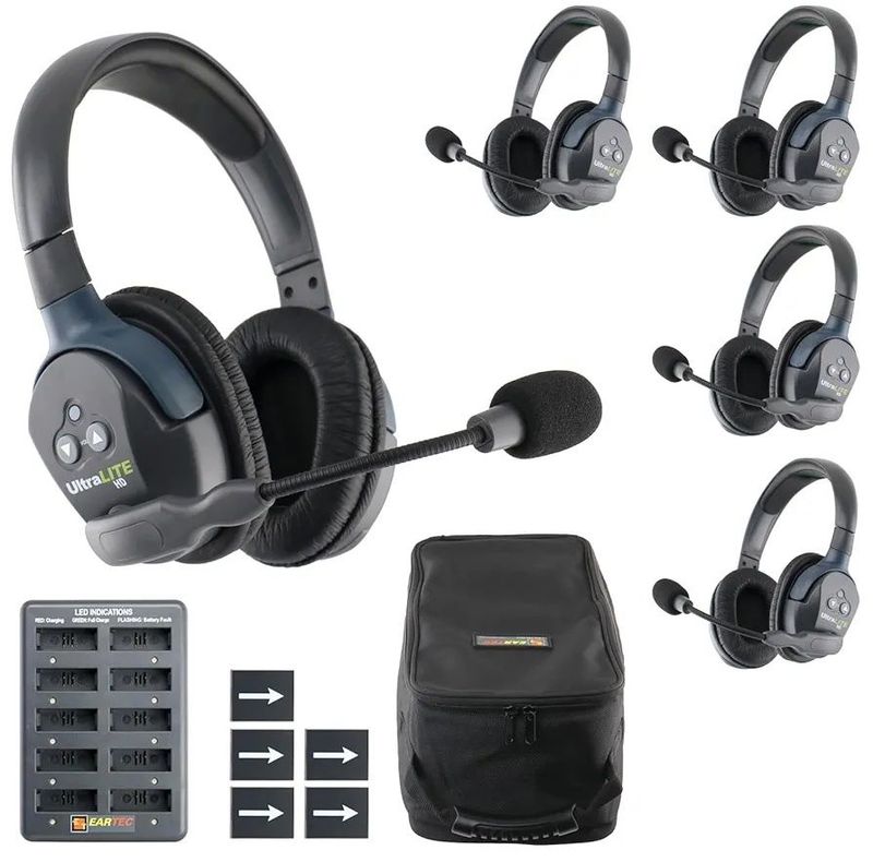 Eartec. Беспроводная гарнитура Eartec UL5D Ultralite-HD для 5 человек