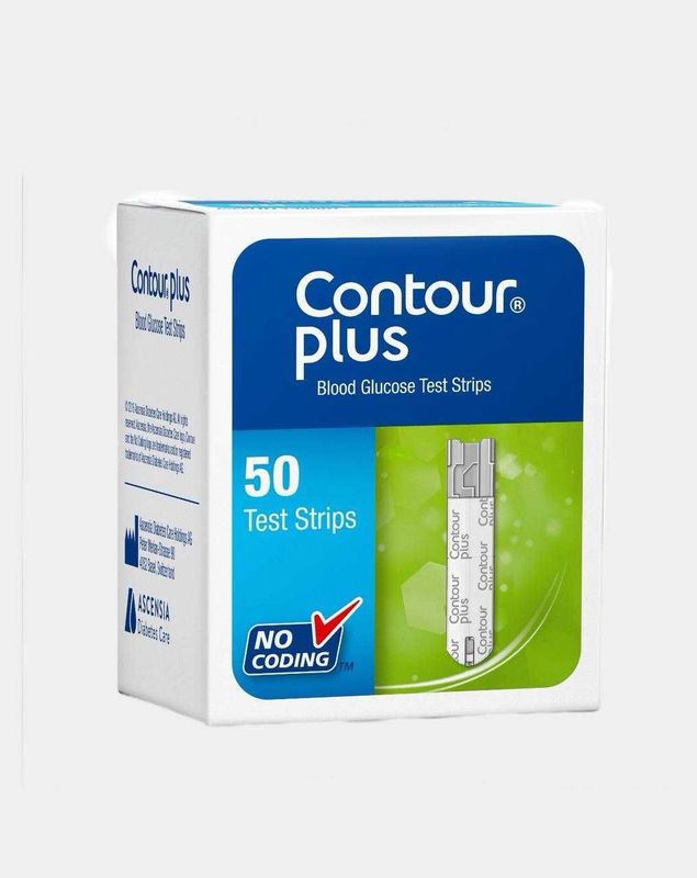 Тест-полоски для измерения уровня глюкозы в крови, Contour Plus