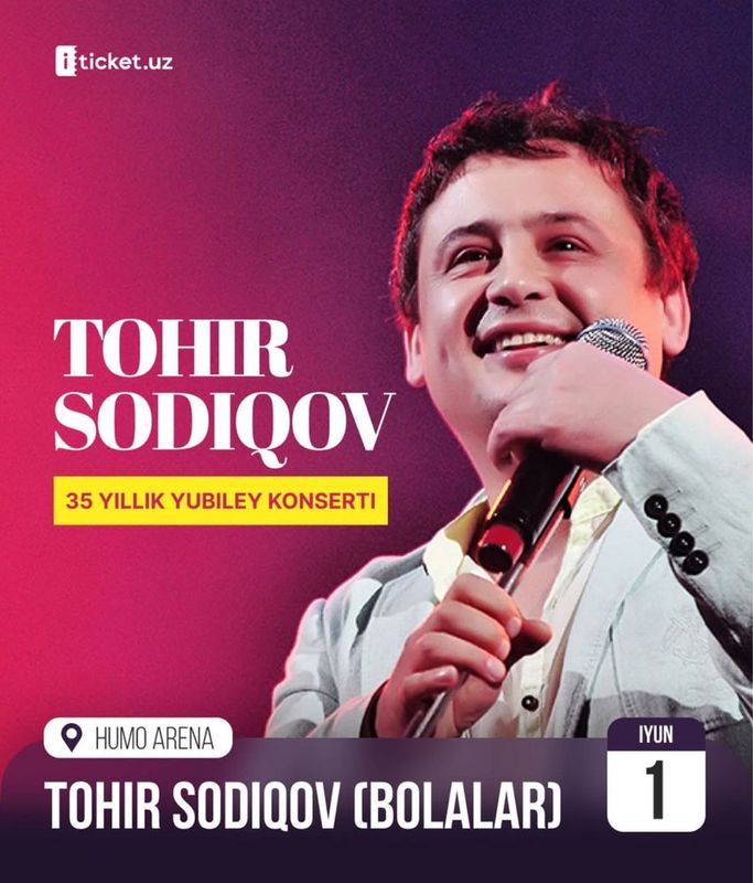 Билет на Тохир Содиков Болалар/ Билет боладарга Билет на Тохир Содиков Болалар/ Билет боладарга
