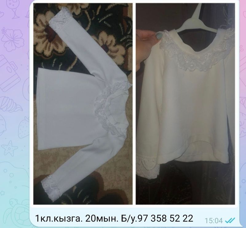 Блузки для девочек на 1-2класс. Продам каждую за 20 тыс