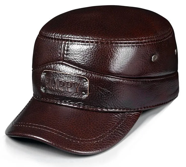 Мужская кепка шапка из натуральной кожи мужской т