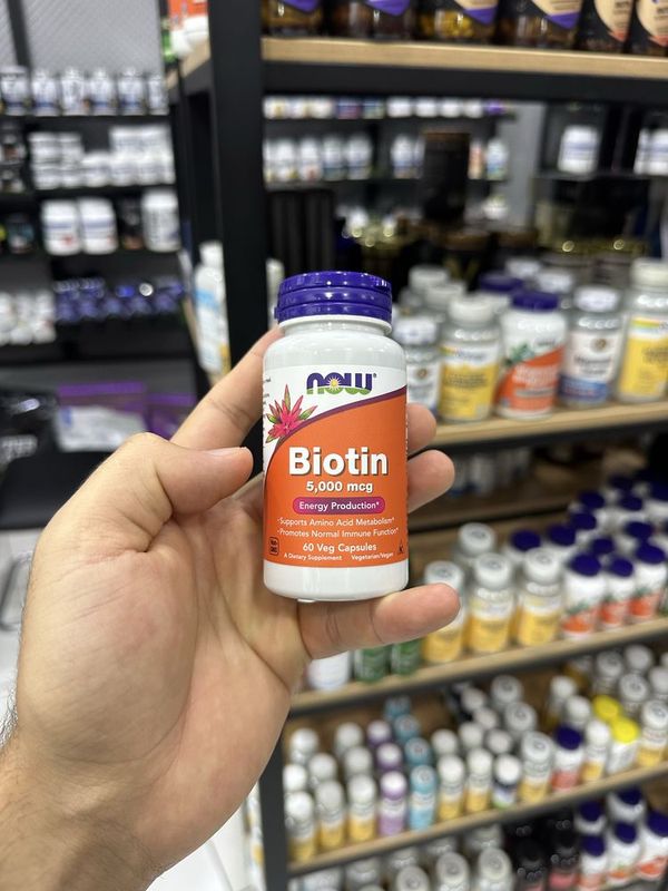 Now Biotin 5,000 mcg 60 капсул