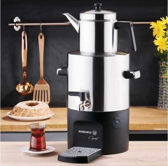 Электрический самовар Korkmaz CaysefInox/Satin A844 Электрический самовар Korkmaz CaysefInox/Satin A844