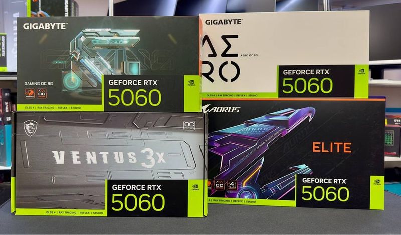 Видеокарты RTX5060 8GB трехкулерные Видеокарты RTX5060 8GB трехкулерные