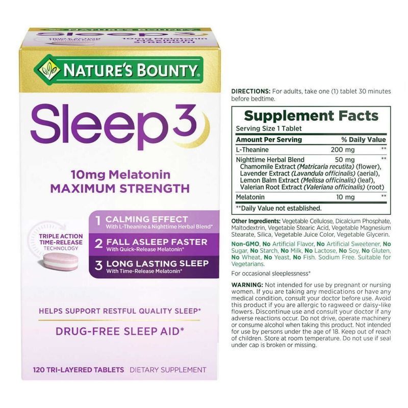 Средство для сна Nature's Bounty Sleep-3 120 таб Америка