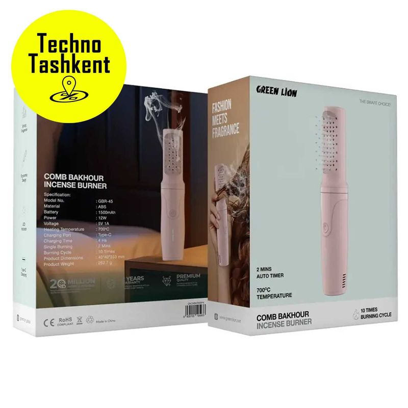 Электрическая расческа Green Lion Comb Bakhour, 700 градус,выпрямитель Электрическая расческа Green Lion Comb Bakhour, 700 градус,выпрямитель