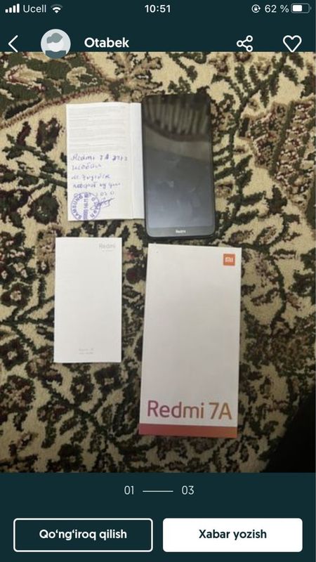 Redmi 7A Srochni Pul kere