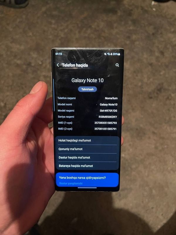 Samsung not 10 8/256 Samsung not 10 8/256