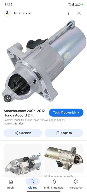 Starter Honda accord b/u