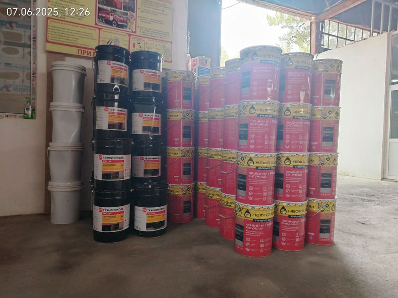 Bitumli praymer Neftgasprom,Texnonikol,gidroizol,optom,sklad Samarqand