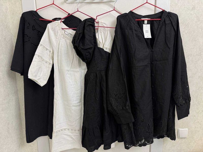 Новые платья H&M хлопок / лен, L(50/56) Новые платья H&M хлопок / лен, L(50/56)