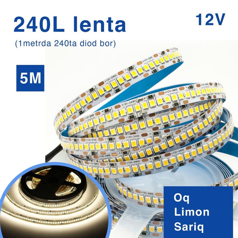 12v 240led Lenta -> 5M/Лента 12волт 240лед