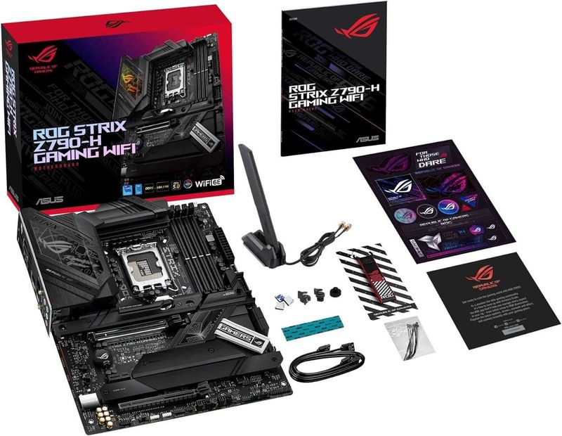 Open Box Материнская плата ASUS ROG STRIX Z790-H Gaming все аксессуары