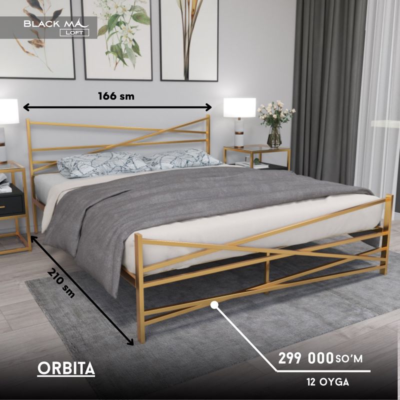 Металлическая кровать ORBITA | Рассрочка 0%