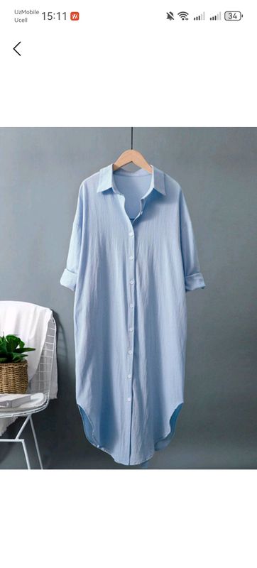 Ayol va qizlar uchun ko‘ylak uzun uslubda S~2XL Ayol va qizlar uchun ko‘ylak uzun uslubda S~2XL