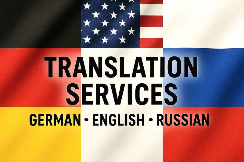 Переводы с/на немецкий, английский, русский Переводы с/на немецкий, английский, русский