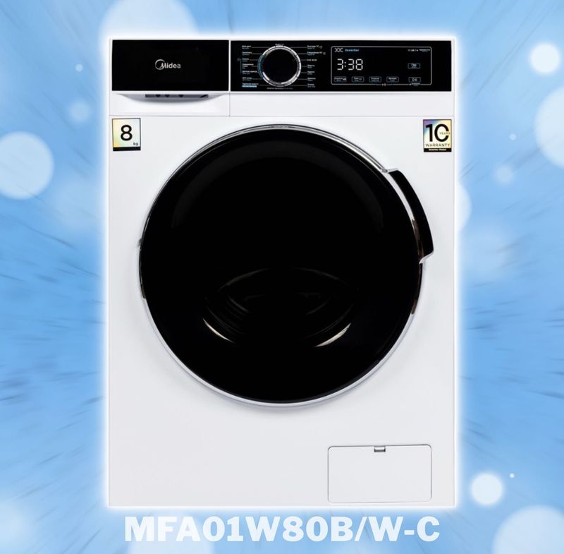 Стиральная Машина Midea MFA01W80B/W-C + ДОСТАВКА! Стиральная Машина Midea MFA01W80B/W-C + ДОСТАВКА!