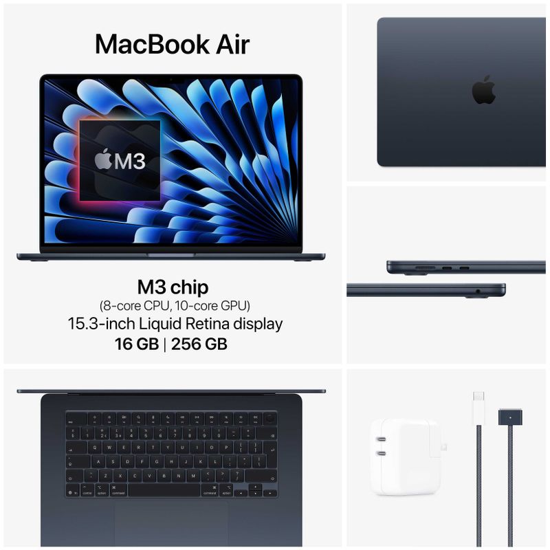 MacBook Air M3 16/256GB 15-inch Midnight MacBook Air M3 16/256GB 15-inch Midnight