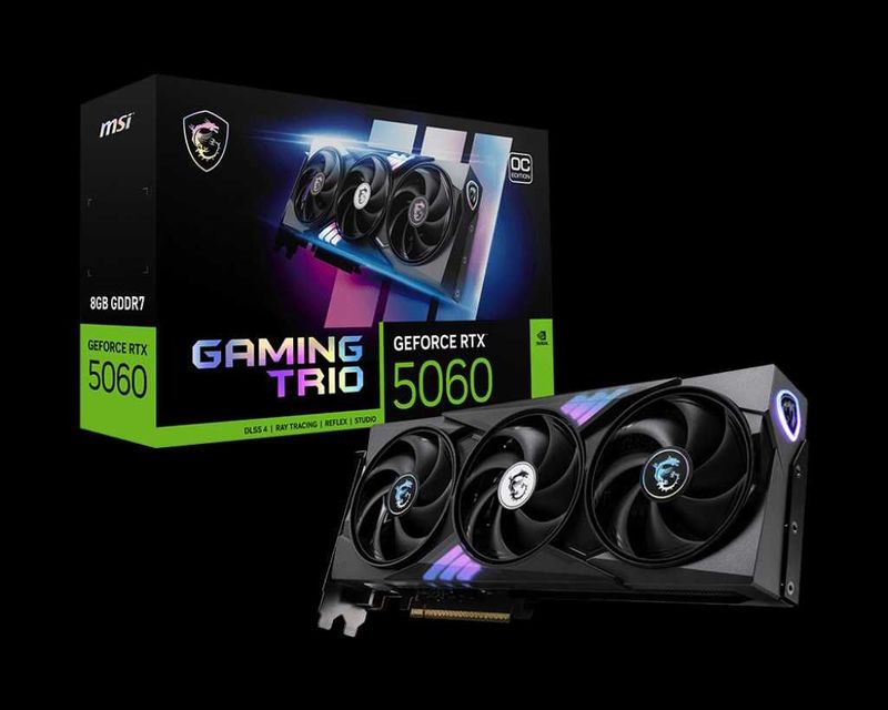 Видеокарта MSI GeForce RTX 5060 GAMING TRIO OC Видеокарта MSI GeForce RTX 5060 GAMING TRIO OC