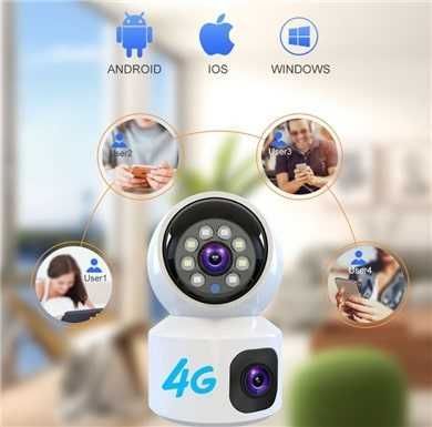 4G Kamera 360⁰ 2+2 MP 2 tomonlama ovozli ColorVu