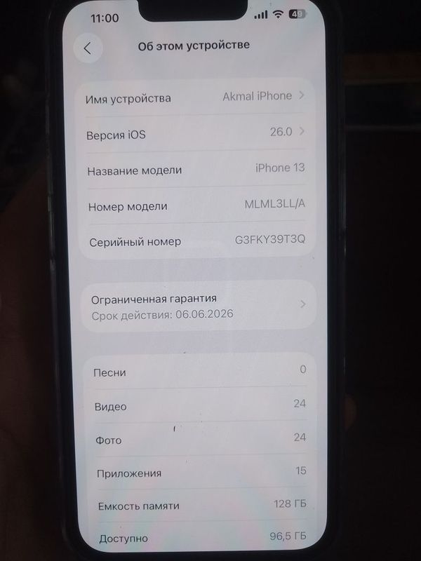 Iphone 13 midnight LL/A
