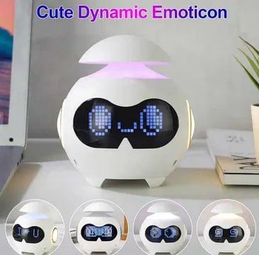 Часы-будильник с RGB подсветкой и Bluetooth — Колонка с имодзи Часы-будильник с RGB подсветкой и Bluetooth — Колонка с имодзи