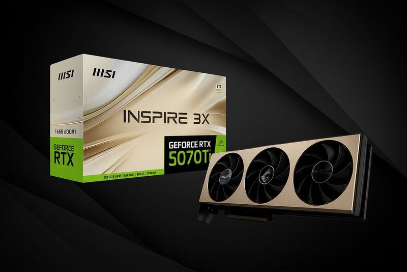 MSI GeForce RTX 5070 Ti INSPIRE 3X 16G MSI GeForce RTX 5070 Ti INSPIRE 3X 16G