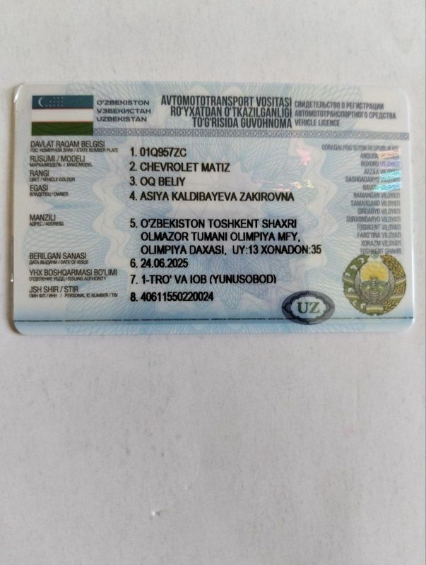 Сотилади матиз 2006йил ок рангда юргани 310.000км Сотилади матиз 2006йил ок рангда юргани 310.000км