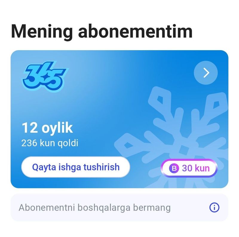 One Fit 9 oylik ta'rif One Fit 9 oylik ta'rif