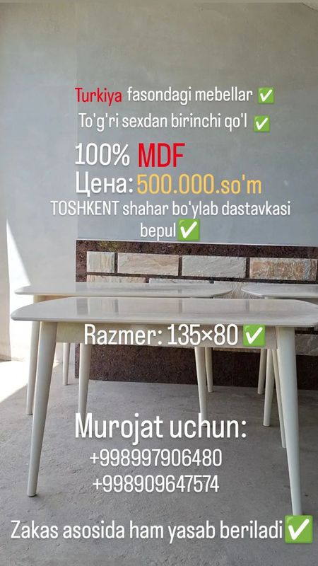 Turkiya fasondagi mebel