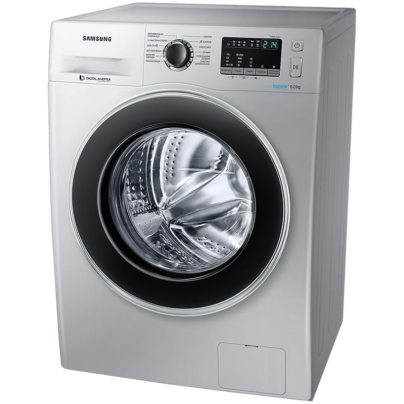 Стиральная машина Samsung WW60J4210HSOLD — Умная стирка в сером корпусе Стиральная машина Samsung WW60J4210HSOLD — Умная стирка в сером корпусе