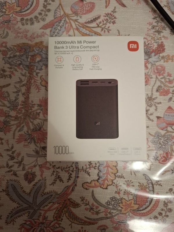 Xiaomi Mi Power Bank 3 Ultra Compact 10000mAh — НОВЫЙ, ЗАПЕЧАТАННЫЙ