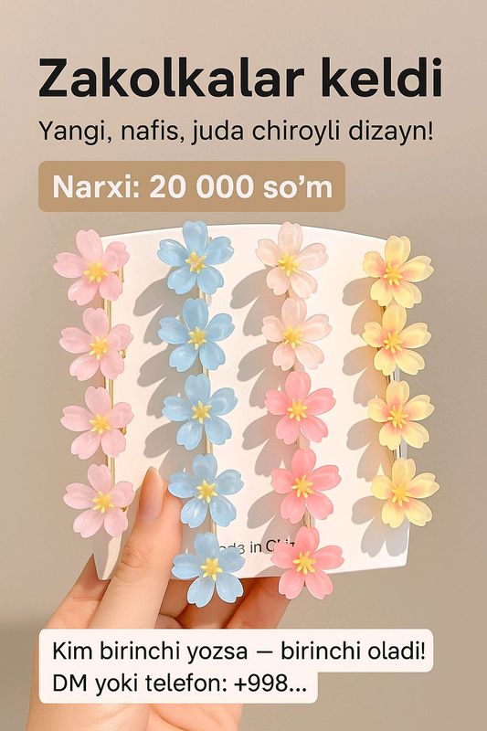 Yangi kolleksiyadagi nozik va nafis zakolkalar Yangi kolleksiyadagi nozik va nafis zakolkalar
